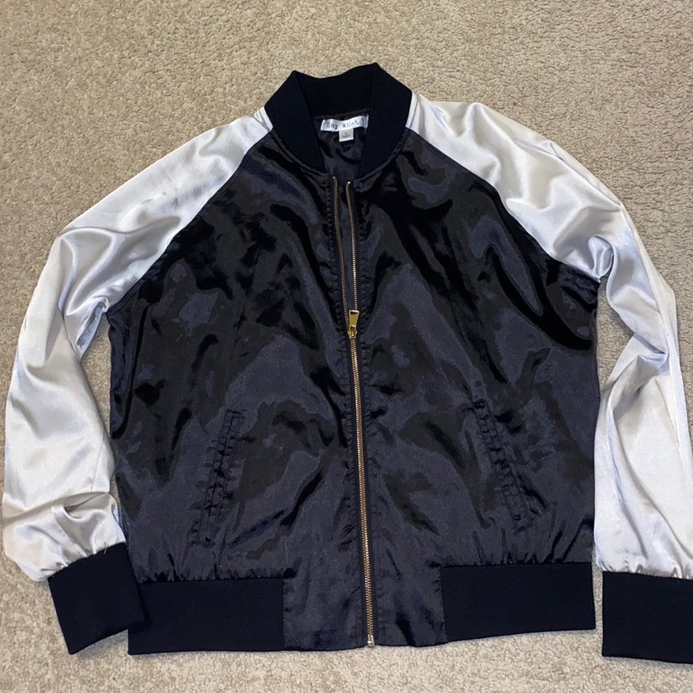 Embroidered bomber jacket